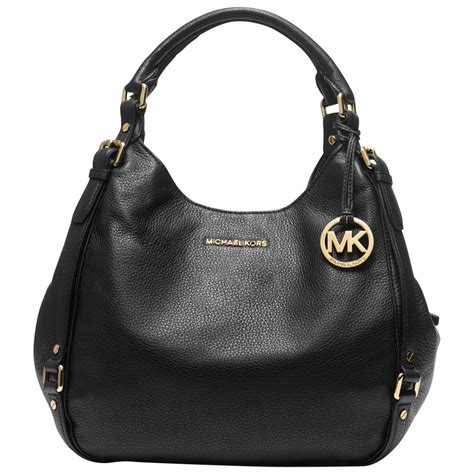 michael kors black leather bag|michael kors black hand bag.